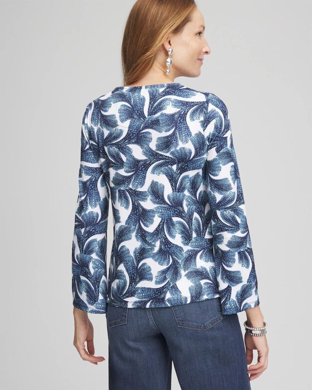 Ribbed Ruched-Neck Top - image 3